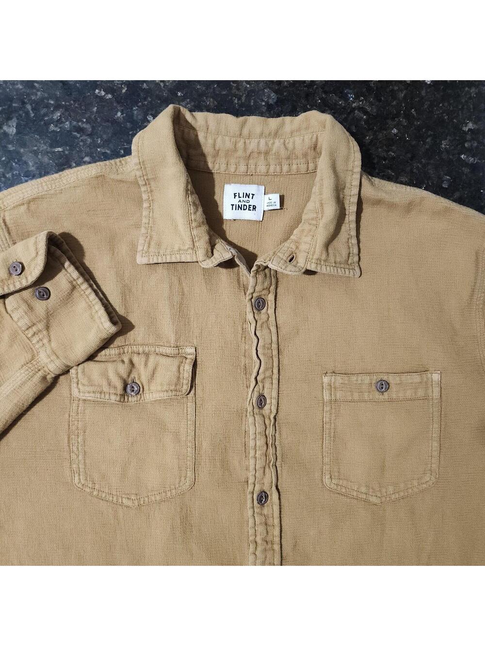 Flint And Tinder Flannel Button Up Shirt Casual Work Outdoor Western Mens Large